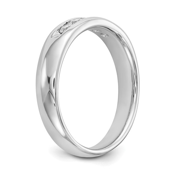 14K White Gold 5-Stone (Holds 5-2.3mm Round) Open Channel Band Mounting