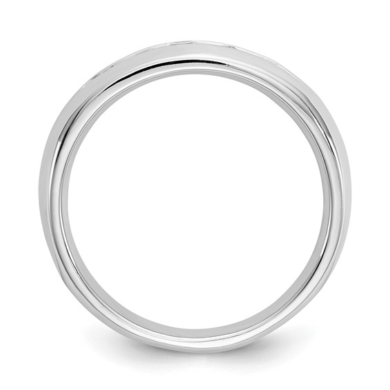 14K White Gold 5-Stone (Holds 5-2.5mm Round) Open Channel Band Mounting