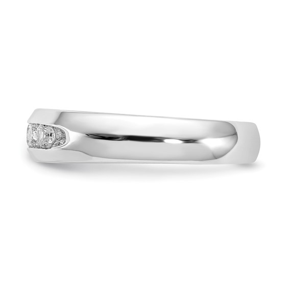 14K White Gold 5-Stone (Holds 5-2.5mm Round) Open Channel Band Mounting
