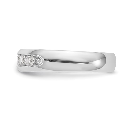 14K White Gold 5-Stone (Holds 5-2.7mm Round) Open Channel Band Mounting