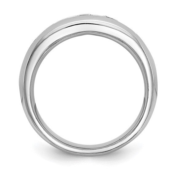 14K White Gold 5-Stone (Holds 5-4.00mm Round) Open Channel Band Mounting