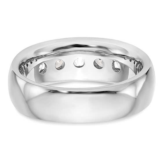 14K White Gold 5-Stone (Holds 5-4.00mm Round) Open Channel Band Mounting
