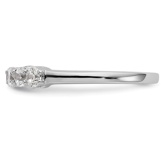 14K White Gold 5-Stone Shared Prong (Holds 5-2.9mm Round) Diamond Band Mounting