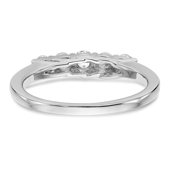 14K White Gold 5-Stone Shared Prong (Holds 5-2.9mm Round) Diamond Band Mounting