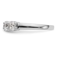 14K White Gold 1.33 Carat Lab Grown Diamond VS SI+ G+ Five Stone Complete Fashion Band view 4