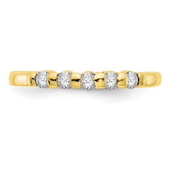 10K Yellow Gold 5-Stone Band Mounting