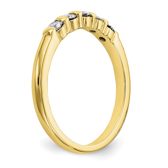 10K Yellow Gold 5-Stone Band Mounting