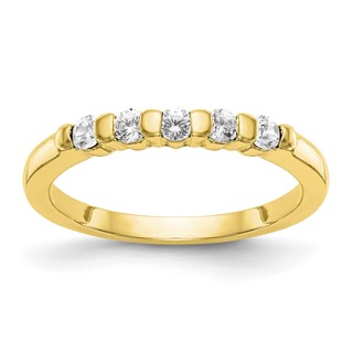 10K Yellow Gold 5-Stone Band Mounting