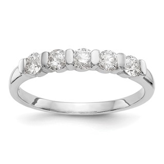 14k White Gold AA Diamond Anniversary Band