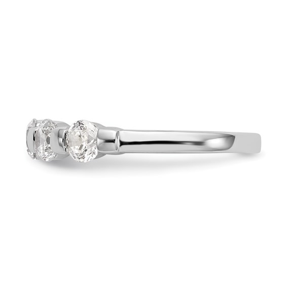 14K White Gold 5-Stone Channel-set (Holds 5-3.7mm Round) Diamond Band Mounting