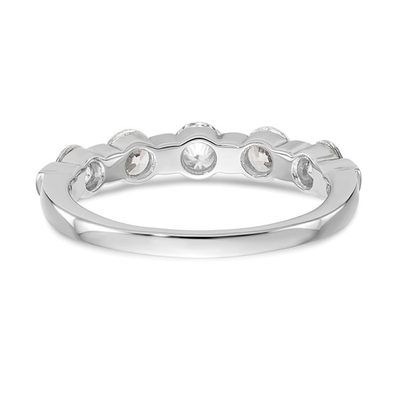 14K White Gold 5-Stone Channel-set (Holds 5-3.7mm Round) Diamond Band Mounting