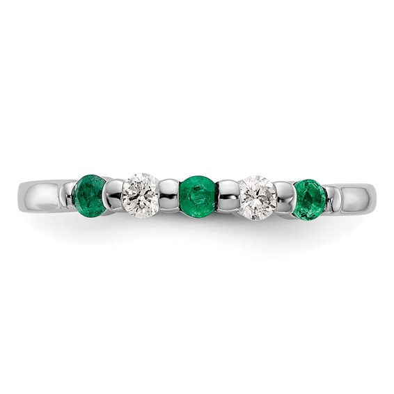 5 Stone Diamond Gemstone Bands