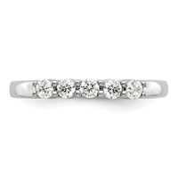 True Origin 14K White Gold 0.33 Carat Lab Grown Diamond VS+ F+ Complete Round Five Stone Ring view 4