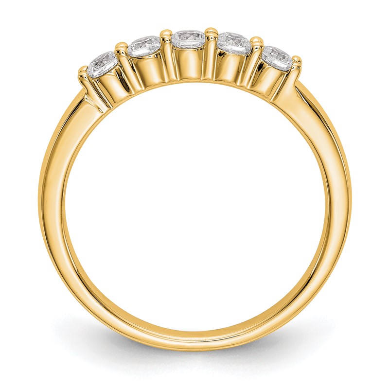 True Origin 14K 1/3 carat Lab Grown Diamond VS  D E F  Complete Five Stone Ring