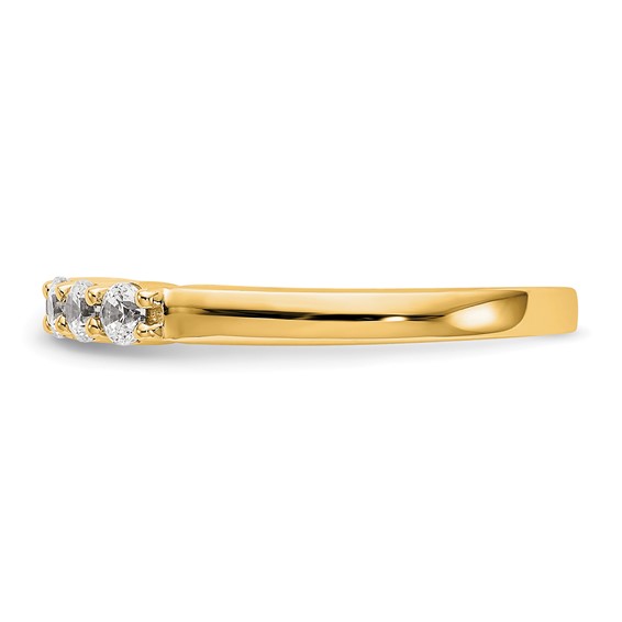 14K Yellow Gold 5-Stone Shared Prong (Holds 5-2.5mm Round) Diamond Band Mounting