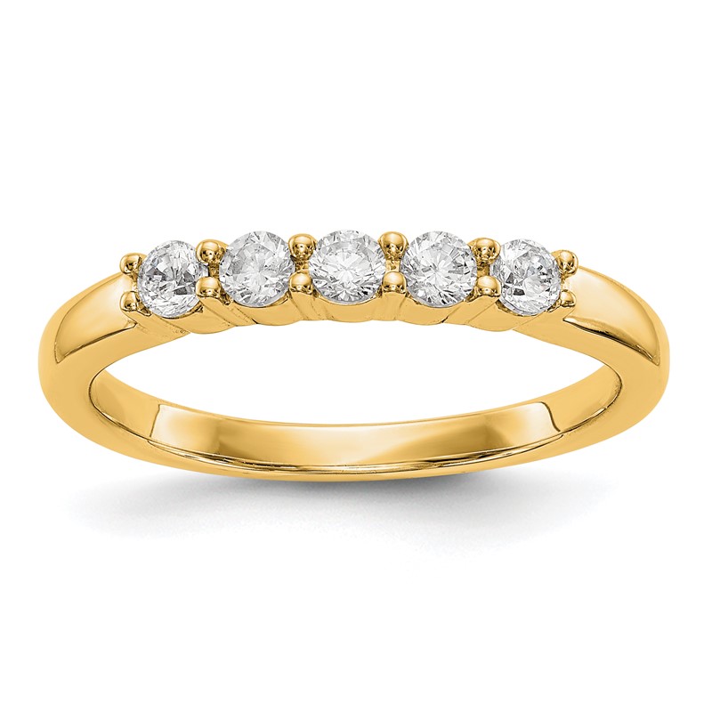 True Origin 14K 1/3 carat Lab Grown Diamond VS  D E F  Complete Five Stone Ring