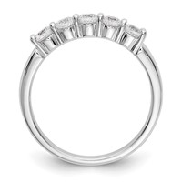 True Origin 14K White Gold 0.50 Carat Lab Grown Diamond VS+ F+ Complete Round Five Stone Ring view 2