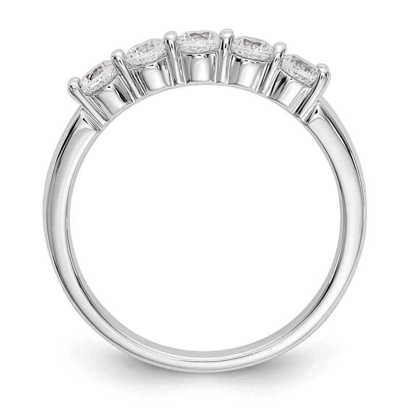 True Origin 14K White Gold 1/2 carat Lab Grown Diamond VS  D E F  Complete Five Stone Ring