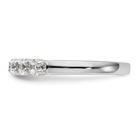 True Origin 14K White Gold 0.50 Carat Lab Grown Diamond VS+ F+ Complete Round Five Stone Ring view 3