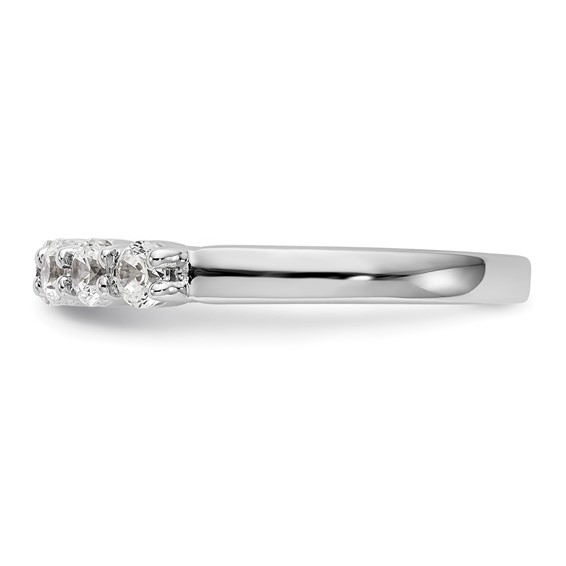 14K White Gold 5-Stone Shared Prong (Holds 5-2.9mm Round) Diamond Band Mounting