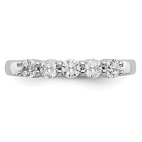 True Origin 14K White Gold 0.50 Carat Lab Grown Diamond VS+ F+ Complete Round Five Stone Ring view 4