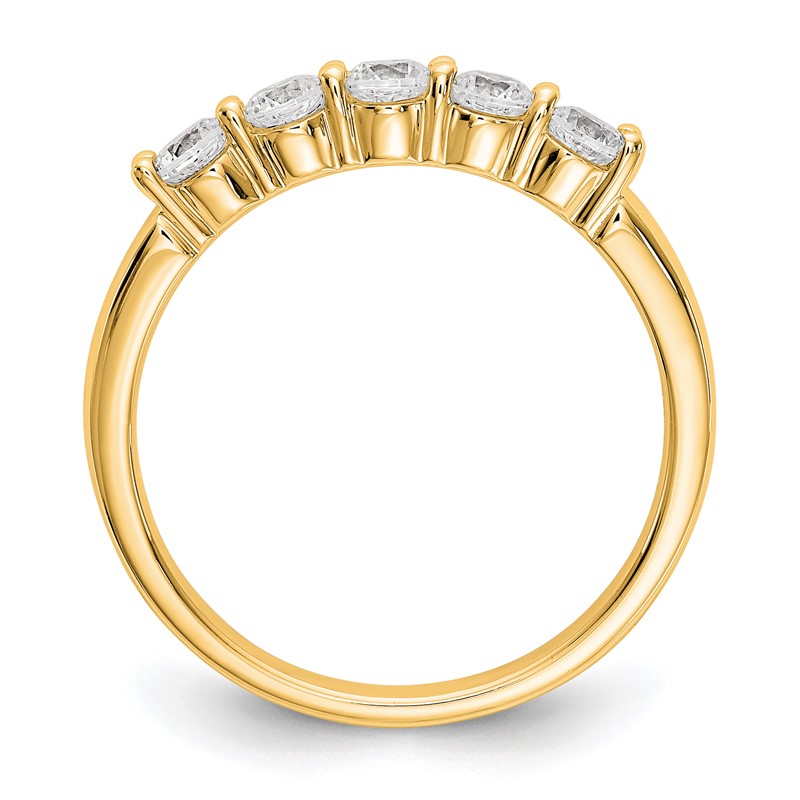 True Origin 14K 1/2 carat Lab Grown Diamond VS  D E F  Complete Five Stone Ring