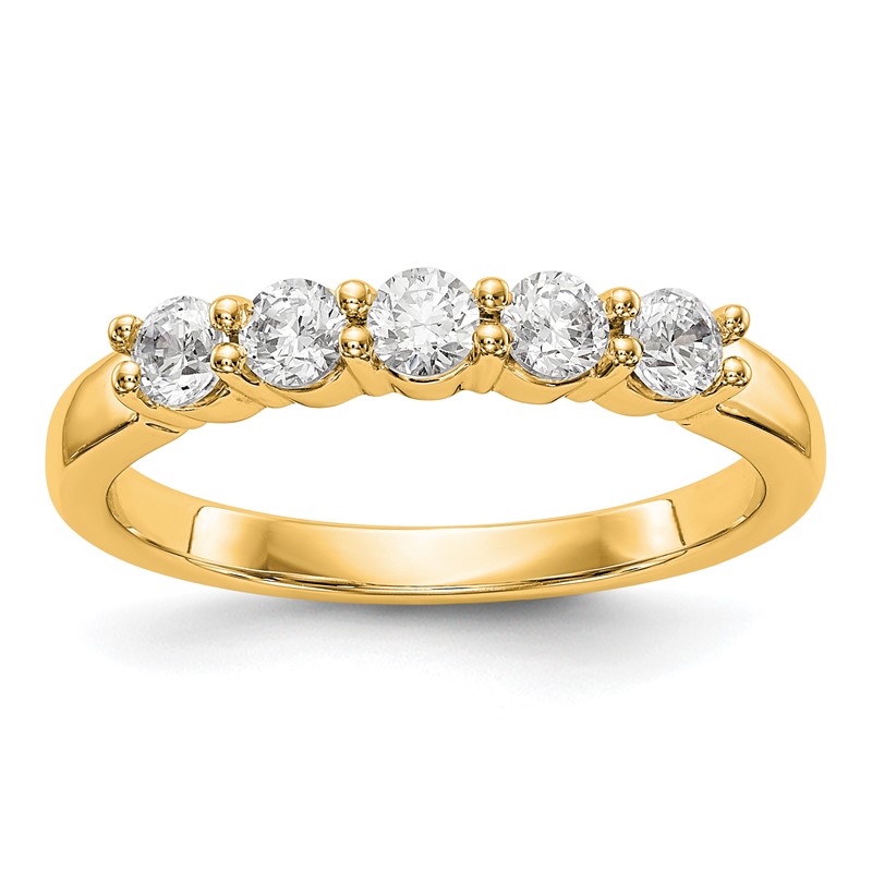True Origin 14K 1/2 carat Lab Grown Diamond VS  D E F  Complete Five Stone Ring