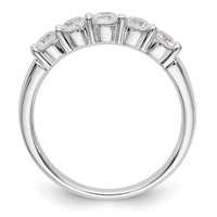 True Origin 14K White Gold 0.62 Carat Lab Grown Diamond VS+ F+ Complete Round Five Stone Ring view 2
