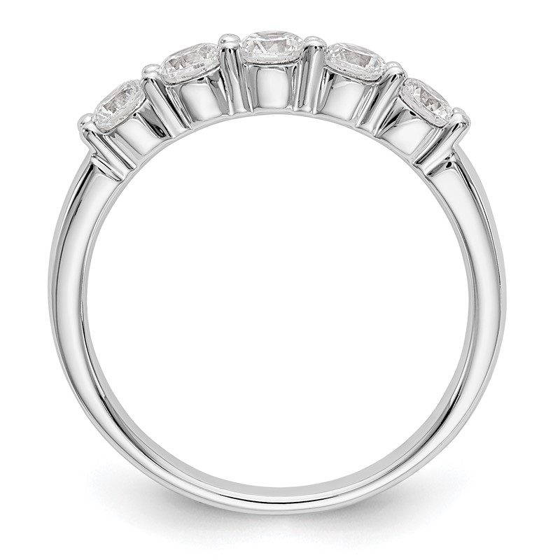 True Origin 14K White Gold 5/8 carat Lab Grown Diamond VS  D E F  Complete Five Stone Ring