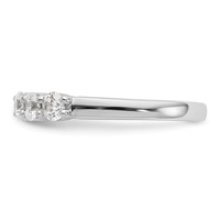 True Origin 14K White Gold 0.62 Carat Lab Grown Diamond VS+ F+ Complete Round Five Stone Ring view 3