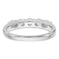 True Origin 14K White Gold 0.62 Carat Lab Grown Diamond VS+ F+ Complete Round Five Stone Ring view 5