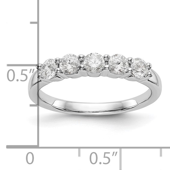 Platinum 5-Stone Diamond Band-MTG ONLY