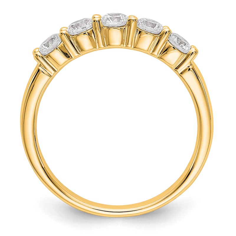 True Origin 14K 5/8 carat Lab Grown Diamond VS  D E F  Complete Five Stone Ring