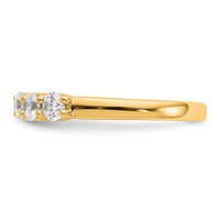 True Origin 14K Yellow Gold 0.62 Carat Lab Grown Diamond VS+ F+ Complete Round Five Stone Ring view 3