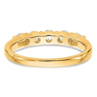 True Origin 14K Yellow Gold 0.62 Carat Lab Grown Diamond VS+ F+ Complete Round Five Stone Ring view 5
