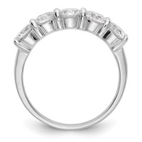 True Origin 14K White Gold 1.88 Carat Lab Grown Diamond VS+ F+ Complete Round Five Stone Ring view 2