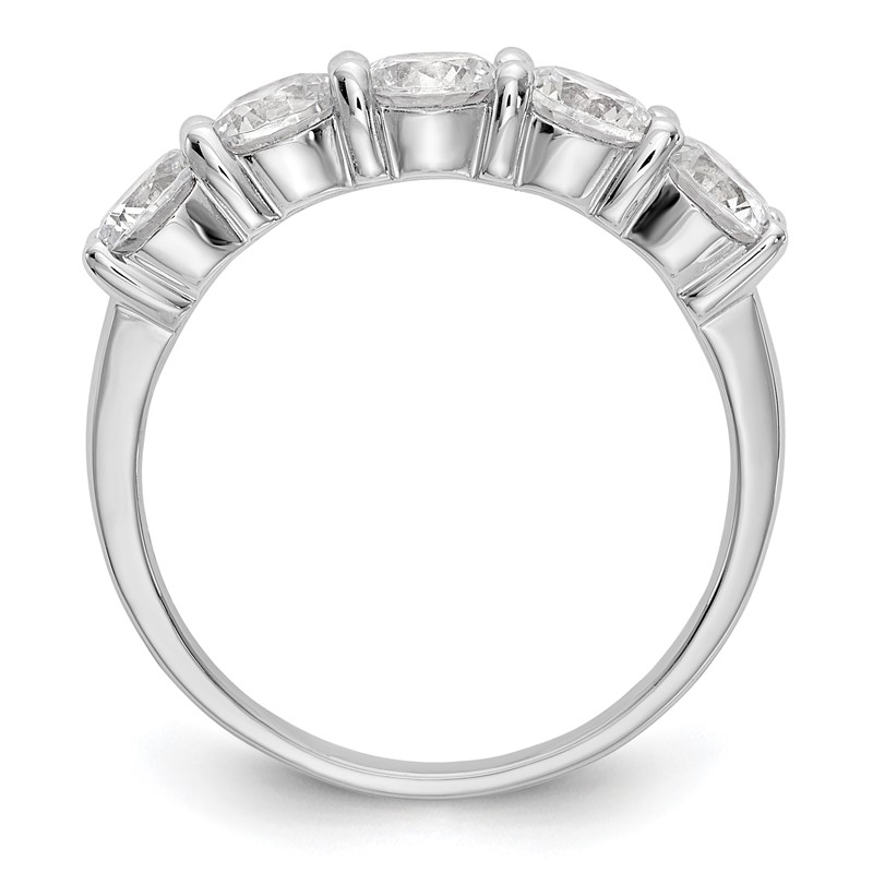 True Origin 14K White Gold 1 7/8 carat Lab Grown Diamond VS  D E F  Complete Five Stone Ring