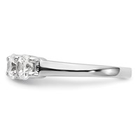 True Origin 14K White Gold 1.88 Carat Lab Grown Diamond VS+ F+ Complete Round Five Stone Ring view 3