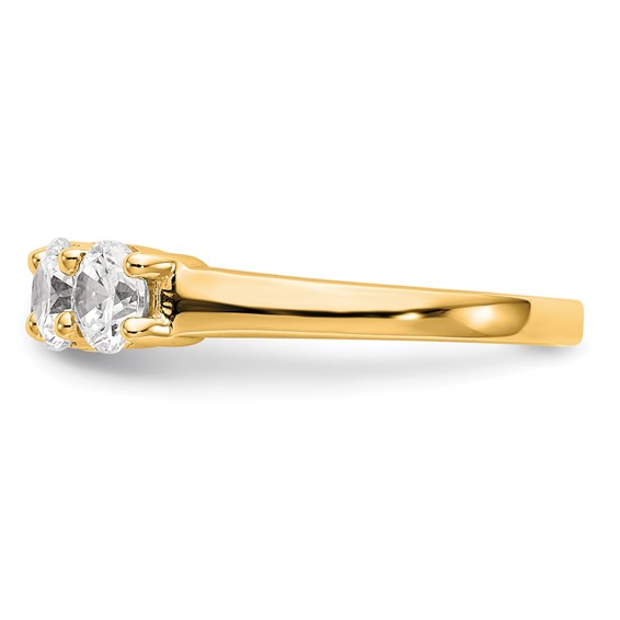 14K Yellow Gold 5-Stone Shared Prong (Holds 5-4.5mm Round) Diamond Band Mounting