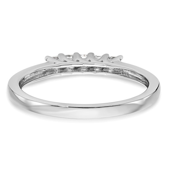 14K White Gold 5-Stone Shared Prong (Holds 5-2.0mm Princess) Diamond Band Mounting