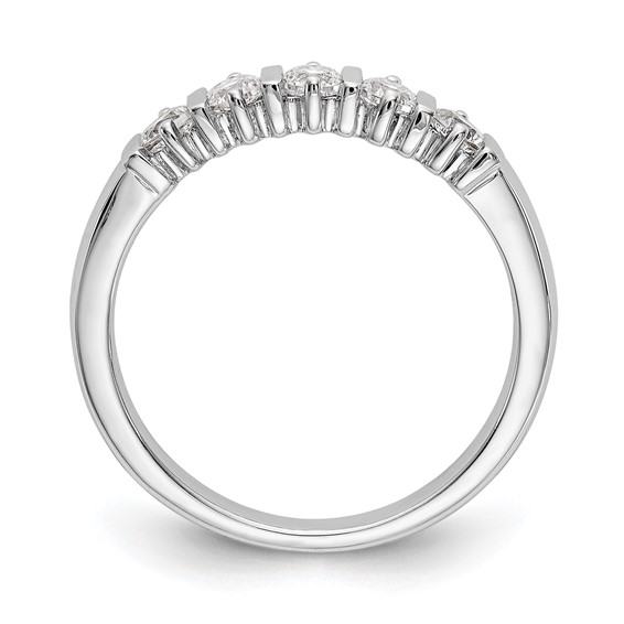 14k White Gold AA Diamond 5-Stone Ring
