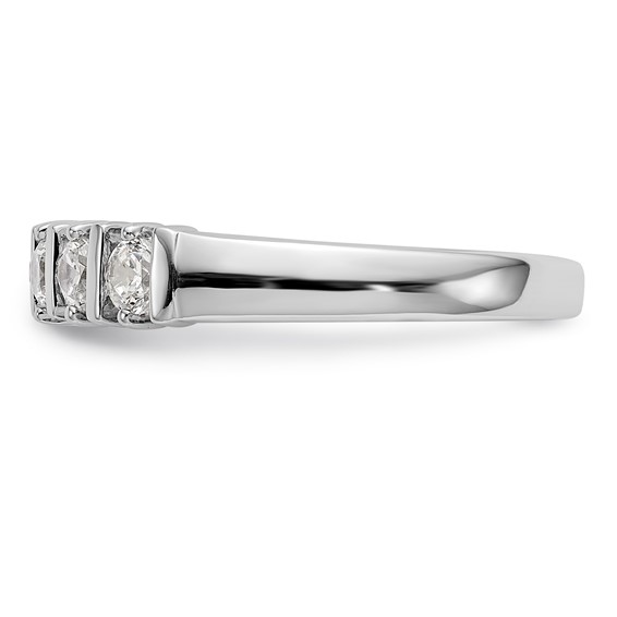 14k White Gold AA Diamond 5-Stone Ring