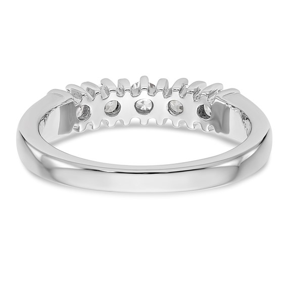 14k White Gold AA Diamond 5-Stone Ring