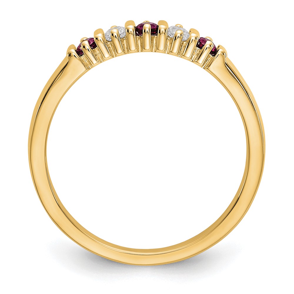14k Yellow Gold 1/15 carat Diamond and Ruby Complete Band (RM3289B-RU-008-YAA)