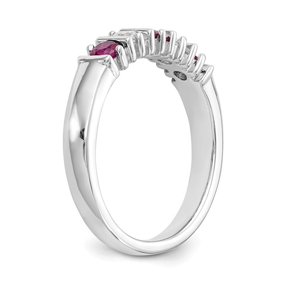 14k White Gold Ruby/Diamond Anniversary Ring