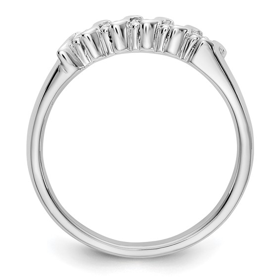 14K White Gold 5-Stone Prong-set (Holds 5-2.2mm Round) Diamond Band Mounting