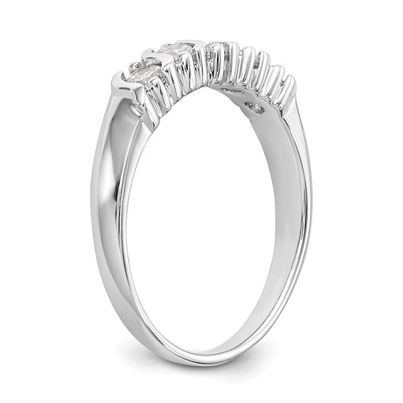 14K White Gold 5-Stone Prong-set (Holds 5-2.9mm Round) Diamond Band Mounting