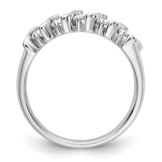 14K White Gold 5-Stone Prong-set (Holds 5-3.4mm Round) Diamond Band Mounting