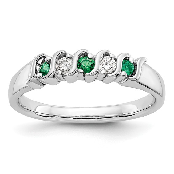 Gemstone & Diamond 5-Stone Rings