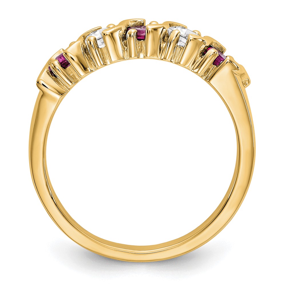 14k Yellow Gold 1/3 carat Diamond and Ruby Complete Band (RM3290B-RU-030-YAA)